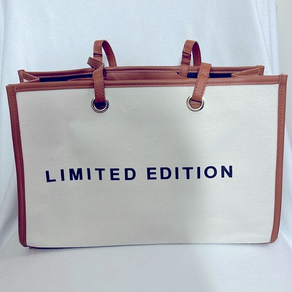 Limited Edition Cream and Tan Tote Bag